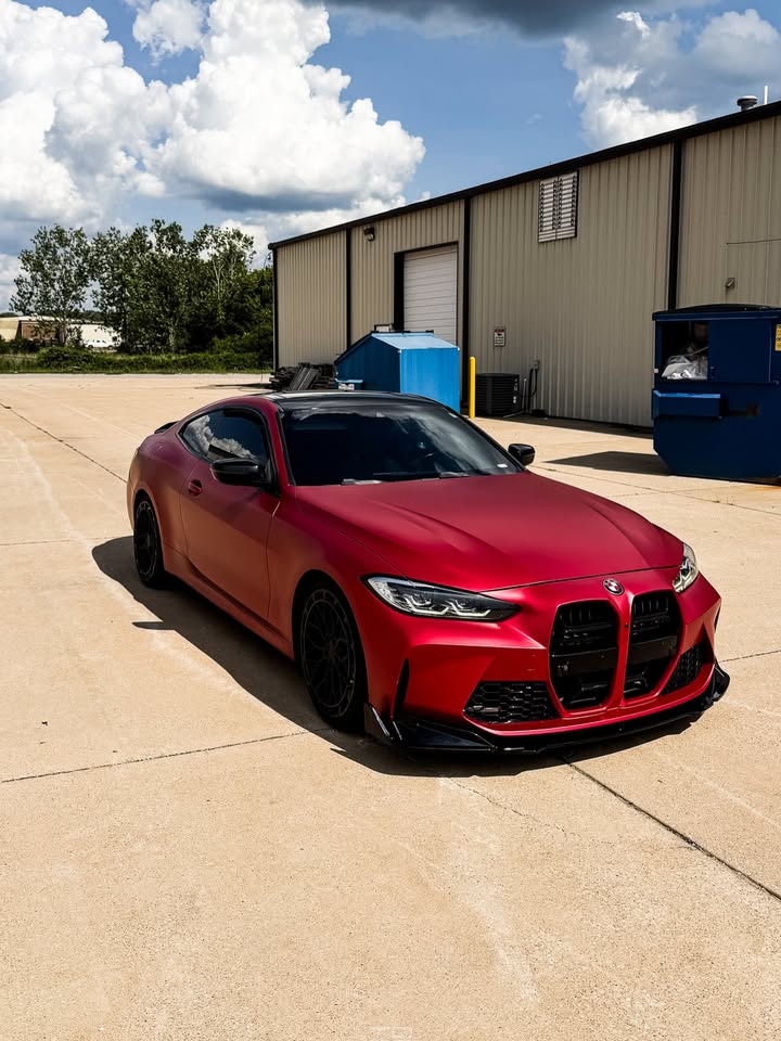 Matte Wildfire Gem Red PPF installed on BMW M4 (G82) M4 (G82)