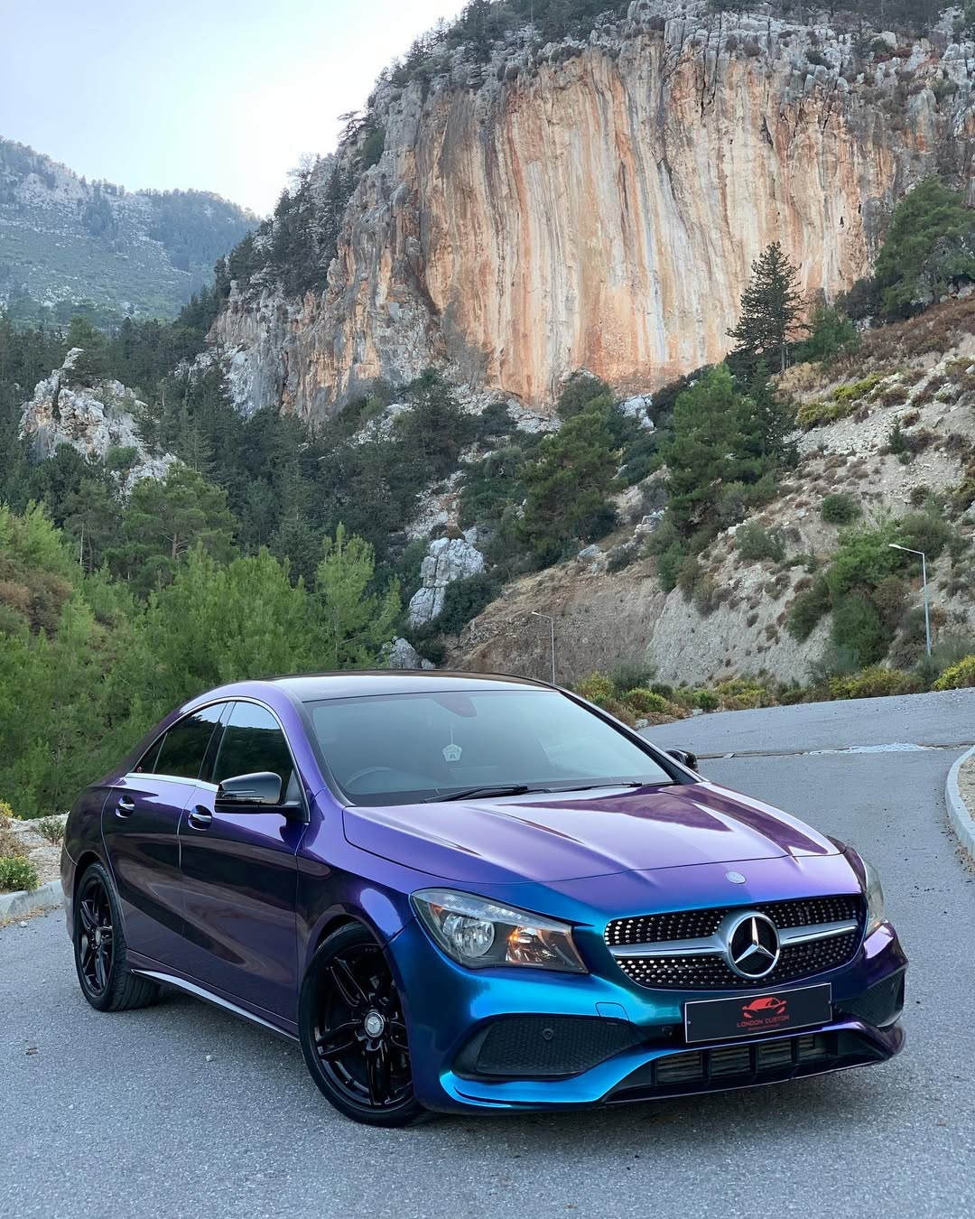 Metallic Galaxy Dust Blue PPF installed on Mercedes-Benz CLA-Class (C117) CLA-Class (C117)