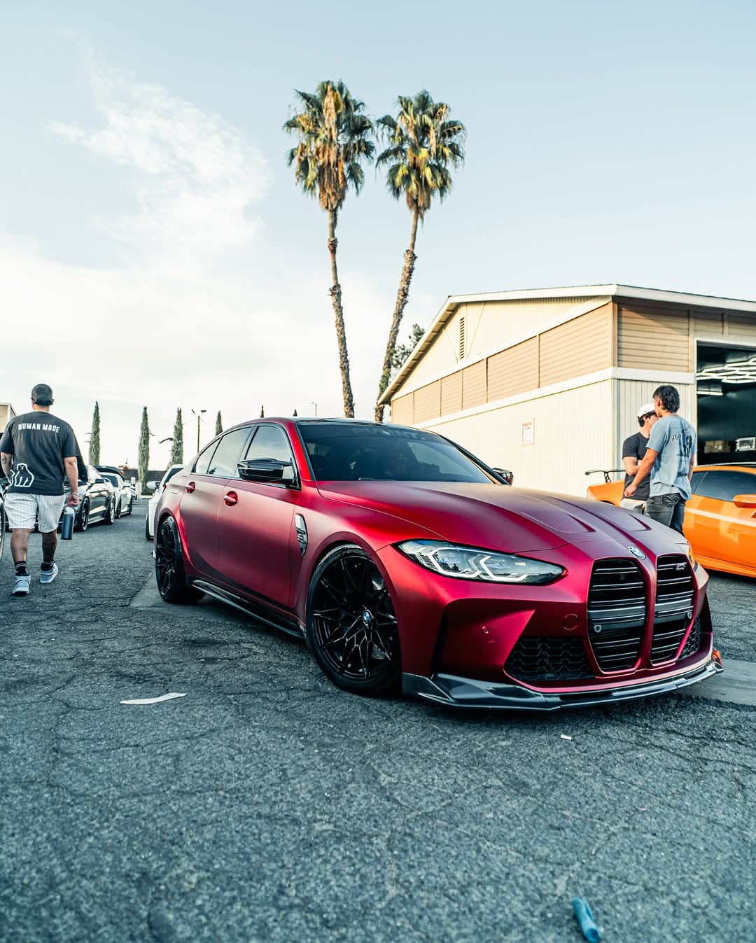 Satin Chrome Romanee Red Vinyl Wrap installed on BMW M3 (G80) M3 (G80)