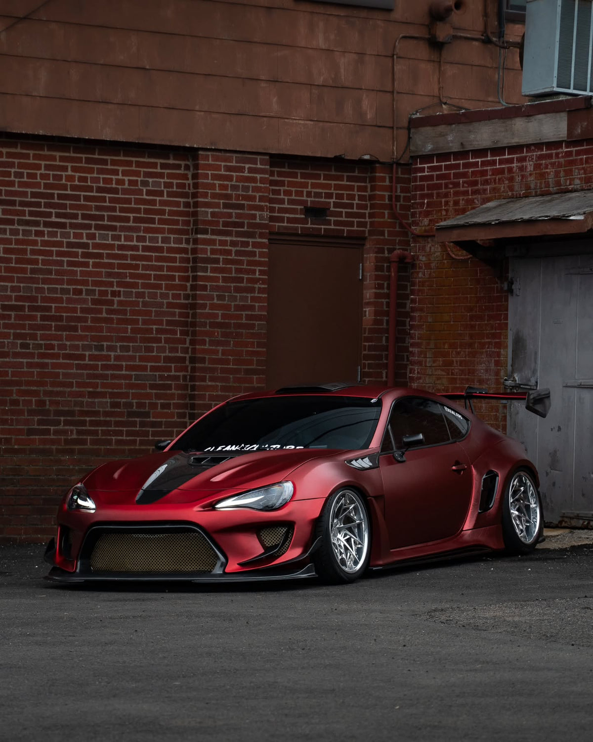 Satin Chrome Romanee Red Vinyl Wrap installed on Toyota 86 (ZN6) 86 (ZN6)