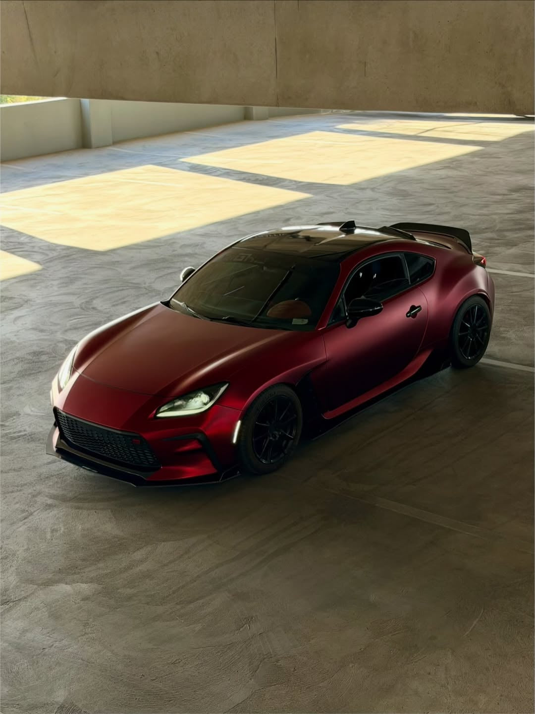 Satin Chrome Romanee Red Vinyl Wrap installed on Toyota GR86 (ZN8) GR86 (ZN8)