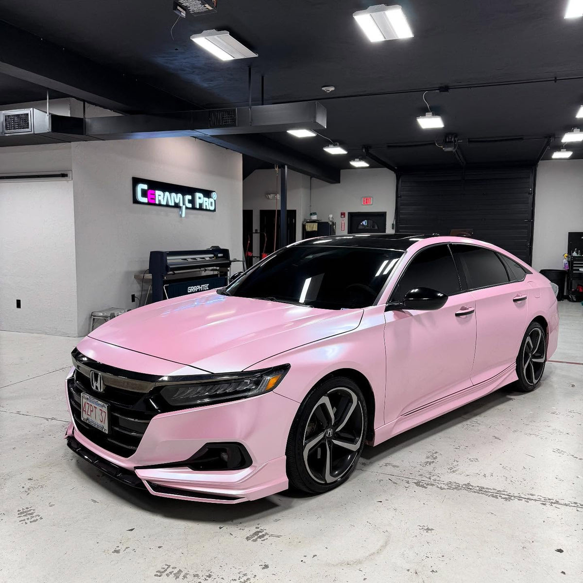 Satin Metallic Blush Pink Vinyl Wrap installed on Honda Accord Sedan (10th generation) Accord Sedan (10th generation)