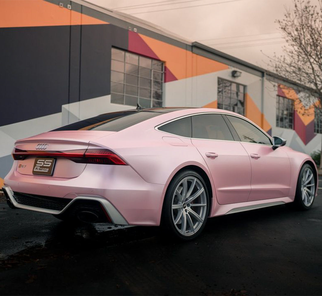 Satin Metallic Blush Pink Vinyl Wrap