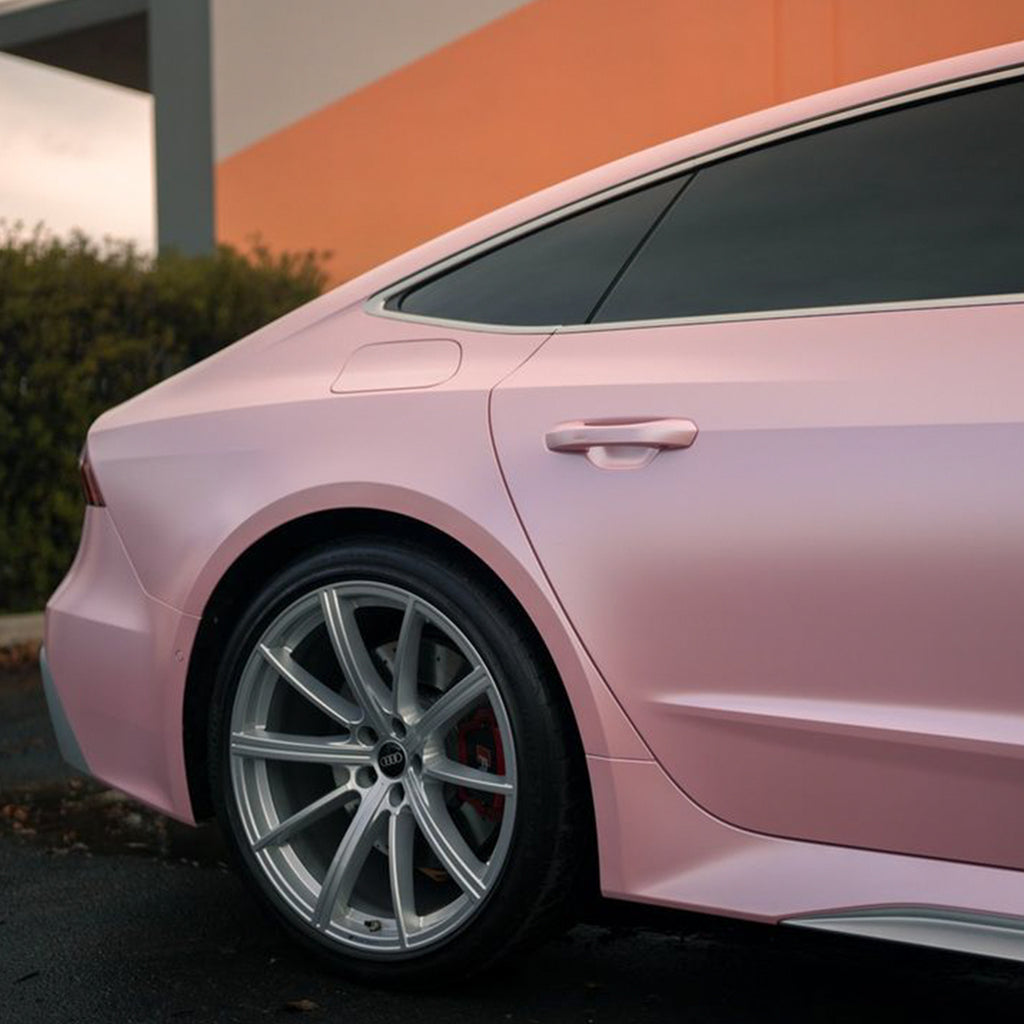 Satin Metallic Blush Pink Vinyl Wrap