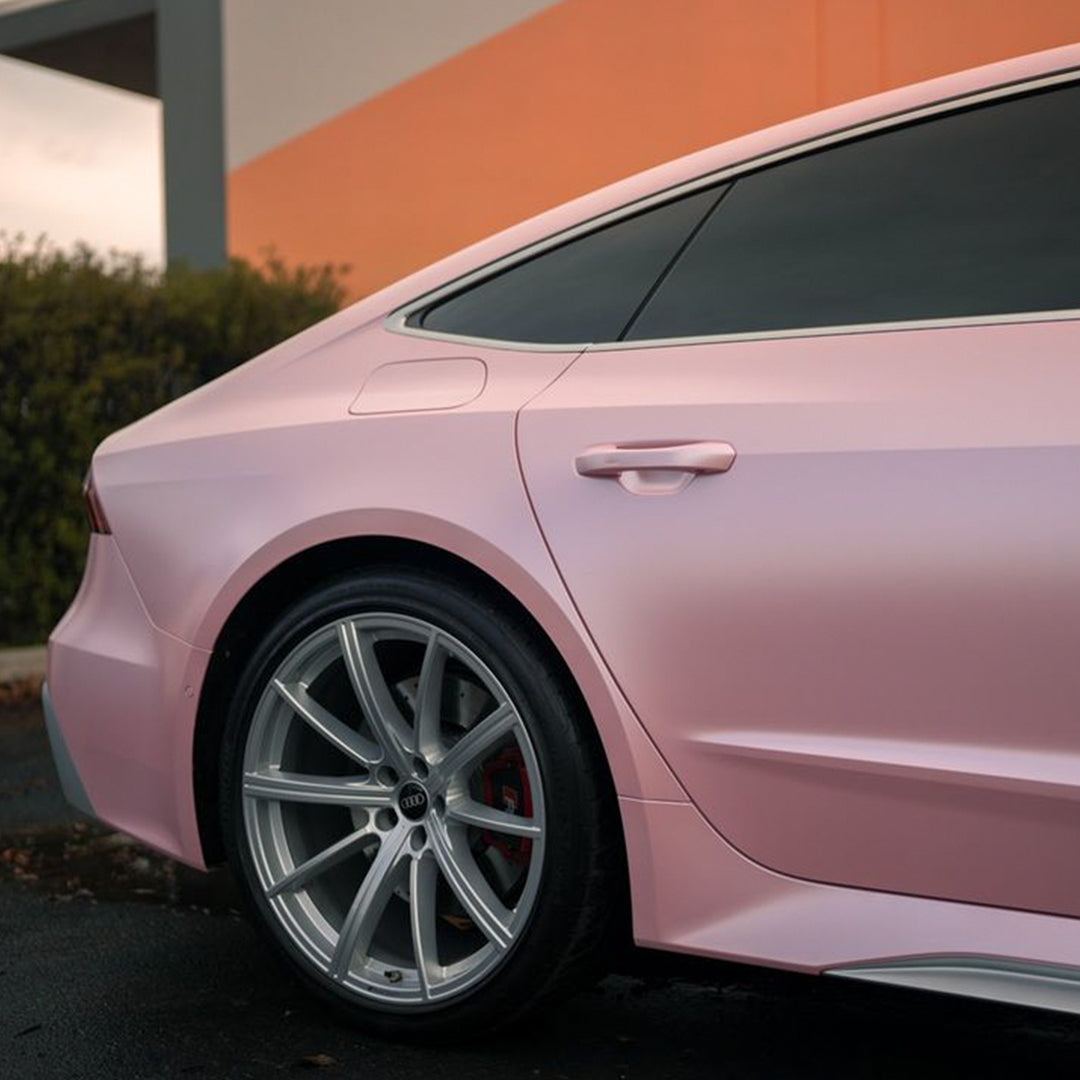 Satin Metallic Blush Pink Vinyl Wrap